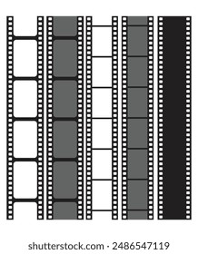 Film strip vector set stock illustration