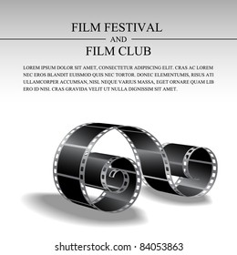 Film strip vector template
