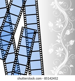 Film strip vector template