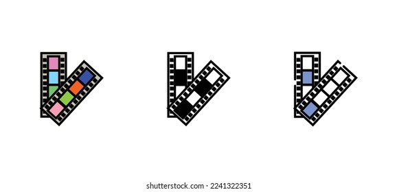film strip vector type icon