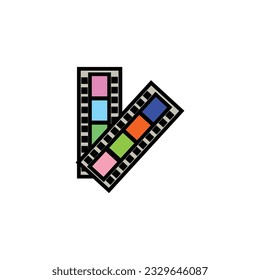 film strip vector type icon