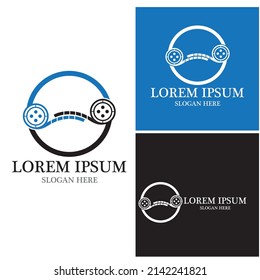 Film Strip Video logo vector template
