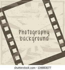 film stripe over beige background. vector illustration