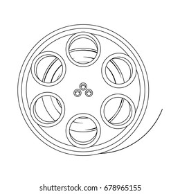 film stripe reel on movie cinema negative