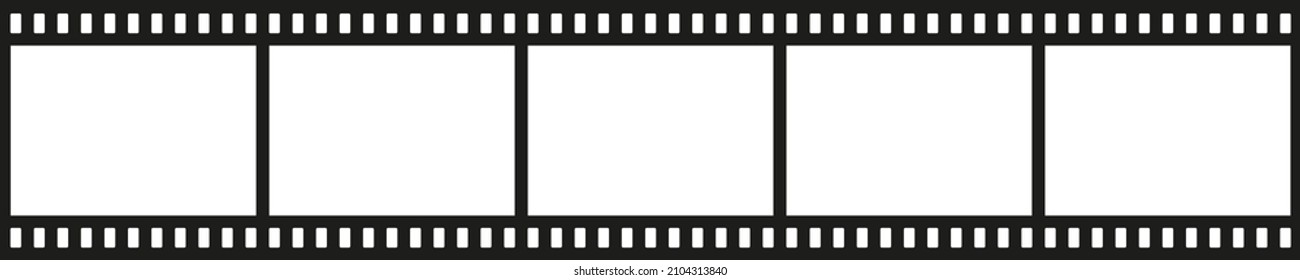 Film stripe. Tape film reel. Photoframe vector negative. Filmstripe retro movie template. Photography 35mm stripe.