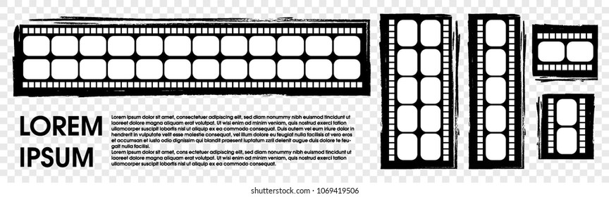 Film stripe vector on atransparent background