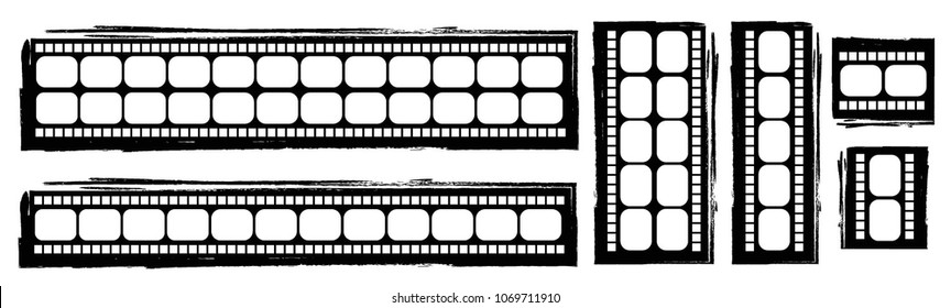 Film stripe vector on a white background