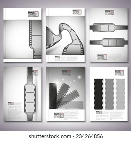 Film Strips. Brochure, Flyer Or Report For Business, Template Vector.