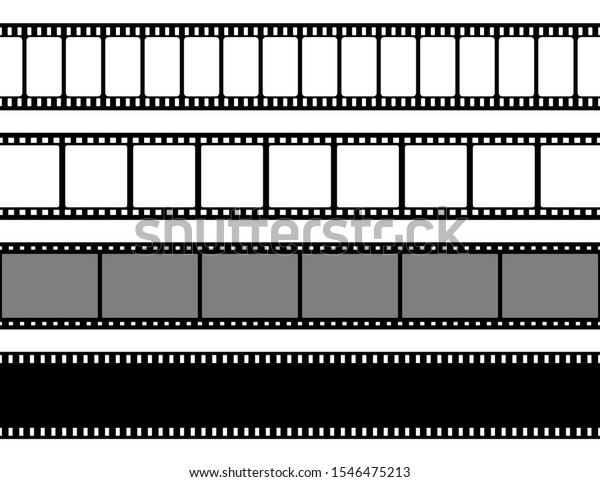 フィルムストリップコレクション 古いレトロなシネマストリップ ベクター画像のフレーム のベクター画像素材 ロイヤリティフリー