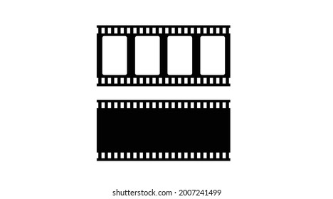 Film Strips illustration. vector black and white editable flat illustration of film strips