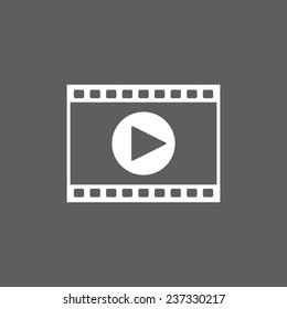 film strips & play button icon