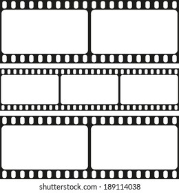 Film strips seamless pattern, vector illustration