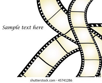 Film strips vector with place for text