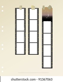 Film Strips,blank Frames Standard Format, Contact Sheet