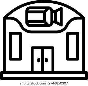 Film Studio Line Icon and Vector
