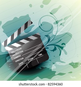 film style vector clapboard design