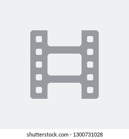 Film symbol. Flat and isolated vector eps illustration icon with minimal and modern design