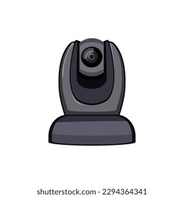 film table web camera cartoon. computer business, lens equipment film table web camera sign. isolated symbol vector illustration