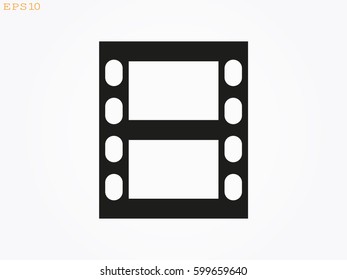 film tape, frame, icon, vector illustration eps10