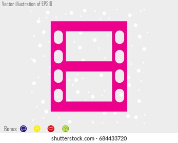 film tape, frame, icon, vector illustration eps10