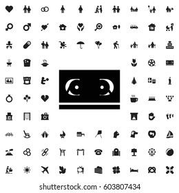 Film tape icon illustration isolated vector sign symbol. family icons vector set.