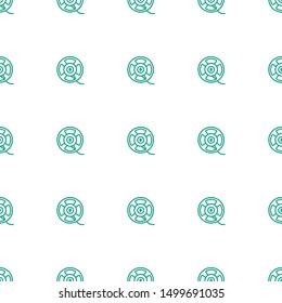 film tape icon pattern seamless white background. Editable outline film tape icon. film tape icon pattern for web and mobile.