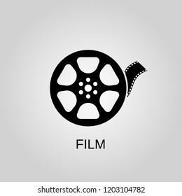 Film tape icon. Film tape symbol. Flat design. Stock - Vector illustration.