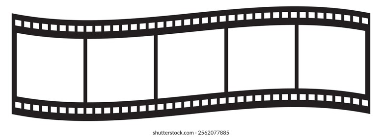Film tape vintage icon isolate. movies film background with flim roll. 3d flim roll. Film strip vector image