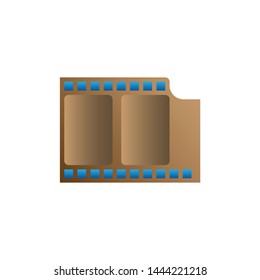 Film vector gradient icon on white isolated backgrounds