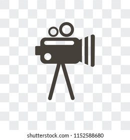 Film vector icon isolated on transparent background, Film logo concept