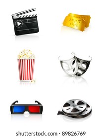 Film, vector icon set