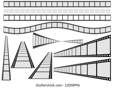 Film Vector Set - Film and Background grouped and separated.