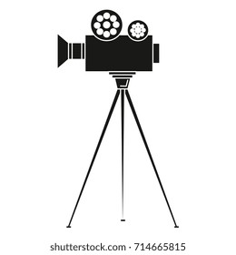 film video camera with tripod