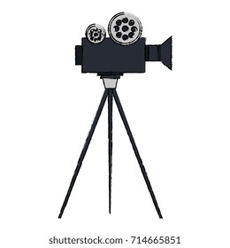 film video camera with tripod