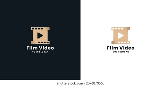 film video clip logo design template
