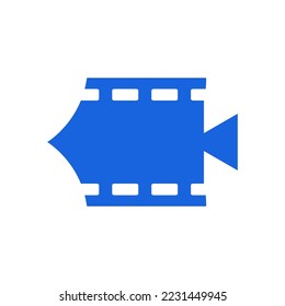 film video logo design vector sign