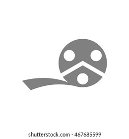 film video roll logo vector