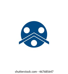 film video roll logo vector