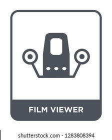 film viewer icon vector on white background, film viewer trendy filled icons from Cinema collection