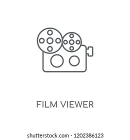 Film viewer linear icon. Film viewer concept stroke symbol design. Thin graphic elements vector illustration, outline pattern on a white background, eps 10.