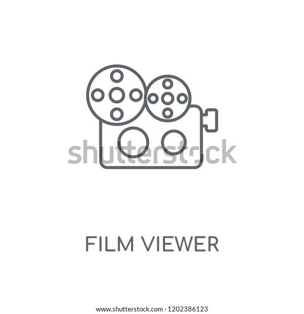 Film Viewer Linear Icon Film Viewer Stock Vector Royalty Free