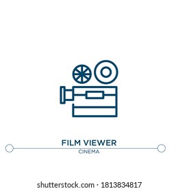 film viewer outline vector icon. simple element illustration. film viewer outline icon from editable cinema concept. can be used for web and mobile
