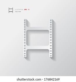 Film web icon. Filmstrip symbol.