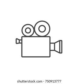 Filming camera line icon.