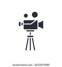 ícone de filmagem. vetor.Editável traço.sinal de estilo linear para usar web design,ilustração logo.Symbol.
