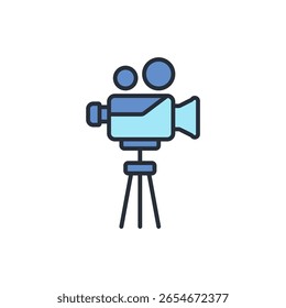 ícone de filmagem. vetor.Editável traço.sinal de estilo linear para usar web design,ilustração logo.Symbol.