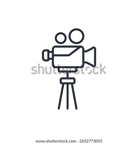 filming icon. vector.Editable stroke.linear style sign for use web design,logo.Symbol illustration.