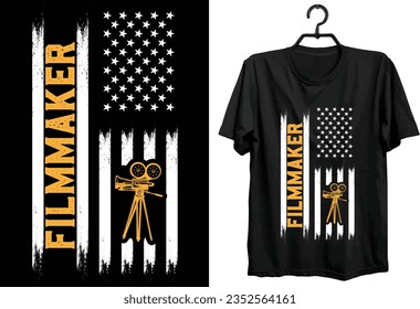 Filmmaker T-shirt Design. Funny Gift Item Filmmaker T-shirt Design For All People And Film Lovers.