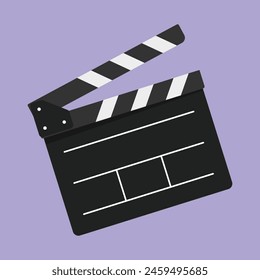 Filmmaker's clapboard vector icon. Hollywood  Film clapperboard illustration. film movie chalk clap board