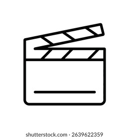 Filmmaking clapperboard icon movie production symbol